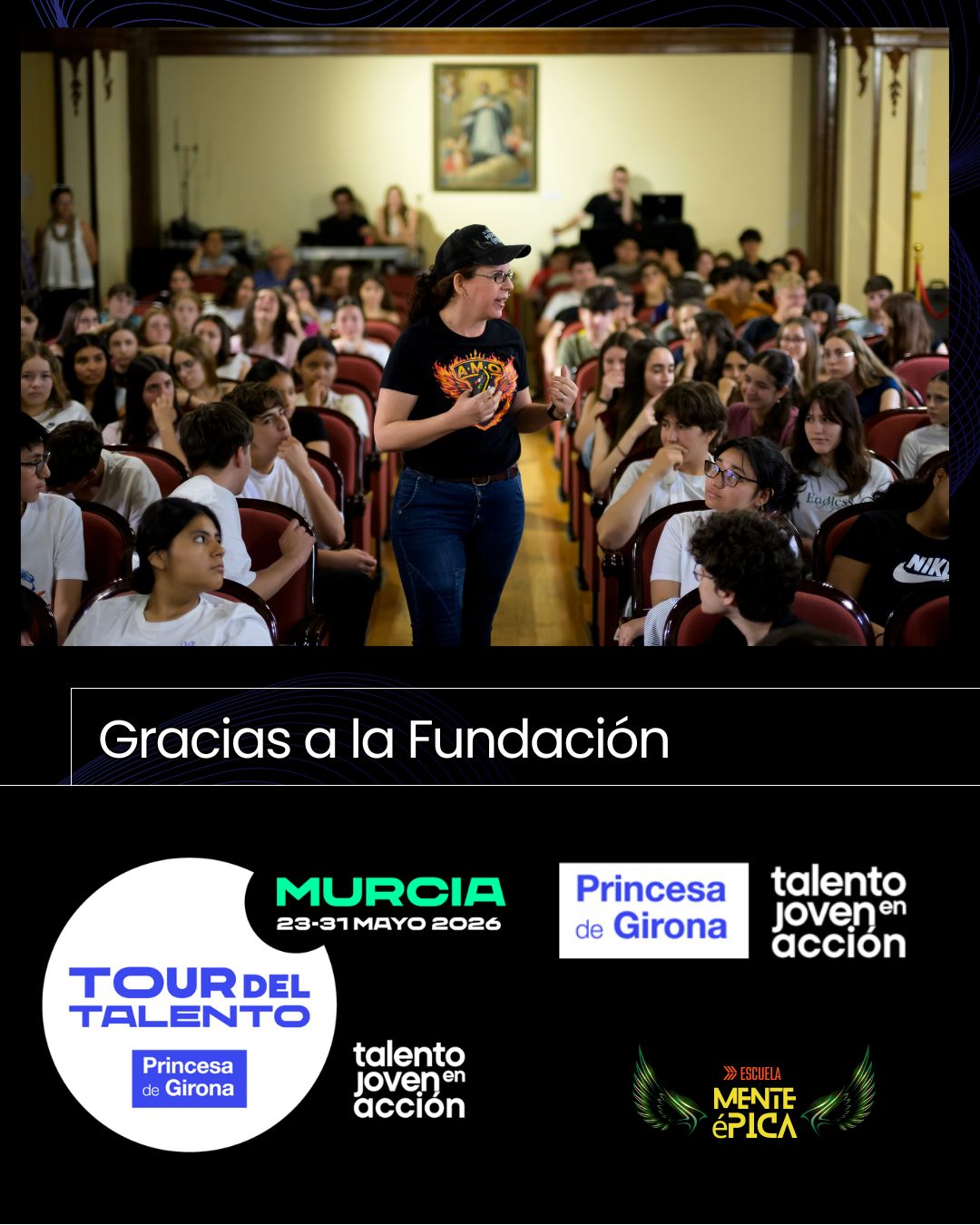 Adolescentes durante el taller Conquista tu futuro con tu Mentalidad Épica